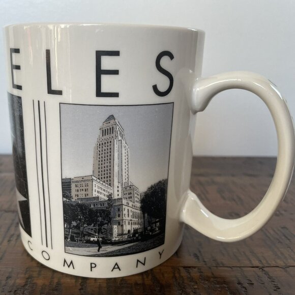 Starbucks Black & White Los Angeles City Scenes 2003 Coffee Mug Cup - Picture 3 of 5